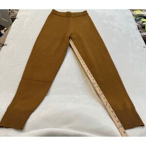 Morrisday The Label Womens Knit Pants Camel Brown High Rise Joggers Size L
